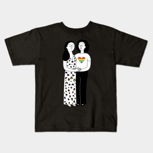 Two lesbian girls Kids T-Shirt